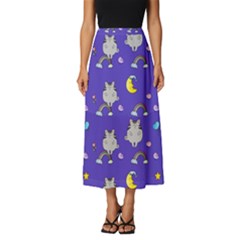 Texture Pattern Seamless Rainbow Background Dream Classic Midi Chiffon Skirt