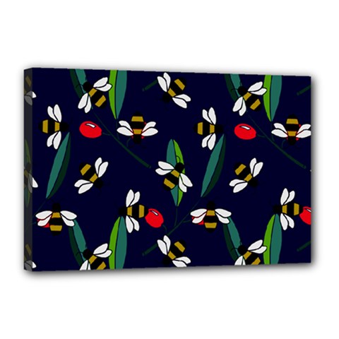 Art Floral Design Pattern Floral Pattern Canvas 18  X 12  (stretched) by Wegoenart