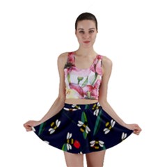 Art Floral Design Pattern Floral Pattern Mini Skirt by Wegoenart