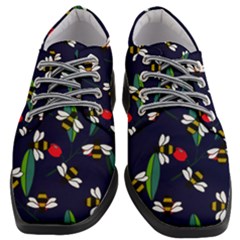 Art Floral Design Pattern Floral Pattern Women Heeled Oxford Shoes by Wegoenart