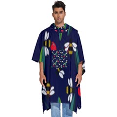 Art Floral Design Pattern Floral Pattern Men s Hooded Rain Ponchos by Wegoenart