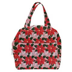 Poinsettia Pattern Seamless Pattern Christmas Xmas Boxy Hand Bag by Wegoenart