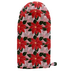 Poinsettia Pattern Seamless Pattern Christmas Xmas Microwave Oven Glove by Wegoenart