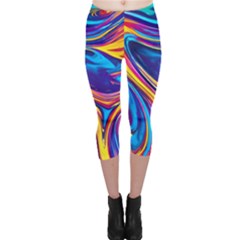 Dancing In The Liquid Light Capri Leggings  by GardenOfOphir