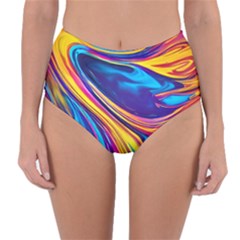 Dancing In The Liquid Light Reversible High-waist Bikini Bottoms by GardenOfOphir