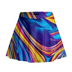 Dancing In The Liquid Light Mini Flare Skirt by GardenOfOphir