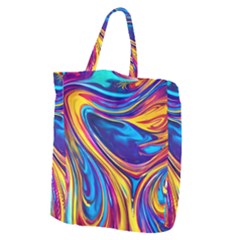 Dancing In The Liquid Light Giant Grocery Tote by GardenOfOphir