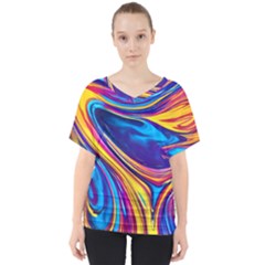 Dancing In The Liquid Light V-neck Dolman Drape Top by GardenOfOphir