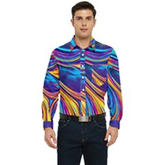 Dancing In The Liquid Light Men s Long Sleeve Pocket Shirt  by GardenOfOphir