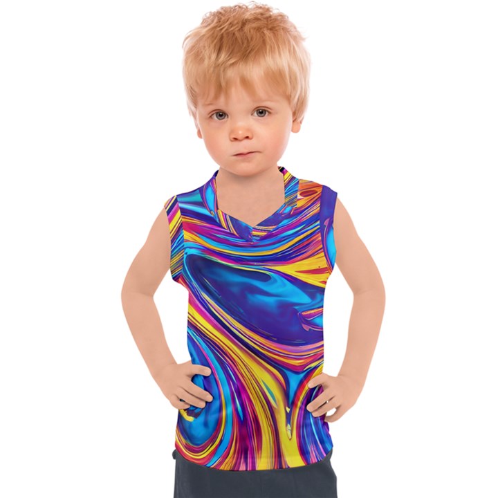 Dancing In The Liquid Light Kids  Sport Tank Top