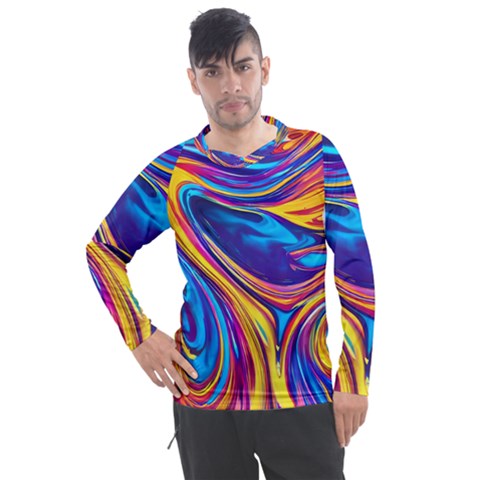 Dancing In The Liquid Light Men s Pique Long Sleeve Tee by GardenOfOphir