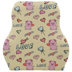 Pig Animal Love Romance Seamless Texture Pattern Car Seat Velour Cushion  by Wegoenart