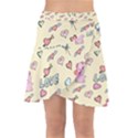 Pig Animal Love Romance Seamless Texture Pattern Wrap Front Skirt View1