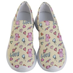 Pig Animal Love Romance Seamless Texture Pattern Women s Lightweight Slip Ons by Wegoenart