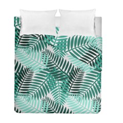 Background Pattern Texture Leaves Design Wallpaper Duvet Cover Double Side (full/ Double Size) by Wegoenart