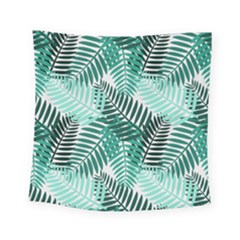 Background Pattern Texture Leaves Design Wallpaper Square Tapestry (small) by Wegoenart