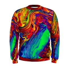 Waves Of Colorful Abstract Liquid Art Men s Sweatshirt by GardenOfOphir