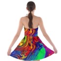 Waves Of Colorful Abstract Liquid Art Strapless Bra Top Dress View2