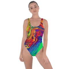 Waves Of Colorful Abstract Liquid Art Bring Sexy Back Swimsuit by GardenOfOphir