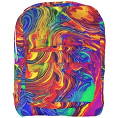 Waves Of Colorful Abstract Liquid Art Full Print Backpack by GardenOfOphir