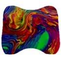 Waves Of Colorful Abstract Liquid Art Velour Head Support Cushion View1