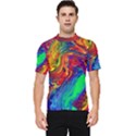 Waves Of Colorful Abstract Liquid Art Men s Short Sleeve Rash Guard View1