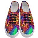 Waves Of Colorful Abstract Liquid Art Women s Classic Low Top Sneakers View1