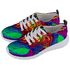 Waves Of Colorful Abstract Liquid Art Men s Lightweight Sports Shoes by GardenOfOphir