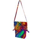 Waves Of Colorful Abstract Liquid Art Folding Shoulder Bag View1