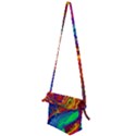 Waves Of Colorful Abstract Liquid Art Folding Shoulder Bag View2