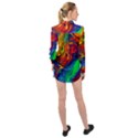 Waves Of Colorful Abstract Liquid Art Long Sleeve Chiffon Shirt View2