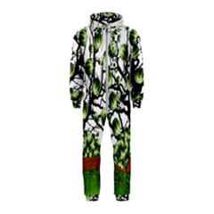 Watermelon Tree Abstraction On Watermelon Abundance Hooded Jumpsuit (kids) by Wegoenart