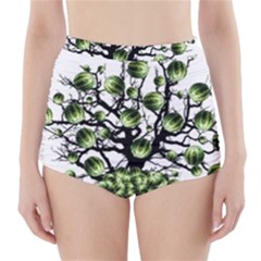 Watermelon Tree Abstraction On Watermelon Abundance High-waisted Bikini Bottoms by Wegoenart