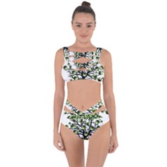 Watermelon Tree Abstraction On Watermelon Abundance Bandaged Up Bikini Set  by Wegoenart