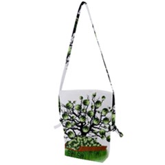 Watermelon Tree Abstraction On Watermelon Abundance Folding Shoulder Bag by Wegoenart