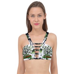 Watermelon Tree Abstraction On Watermelon Abundance Cage Up Bikini Top by Wegoenart