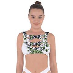 Watermelon Tree Abstraction On Watermelon Abundance Bandaged Up Bikini Top by Wegoenart