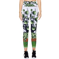 Watermelon Tree Abstraction On Watermelon Abundance Pocket Leggings  by Wegoenart