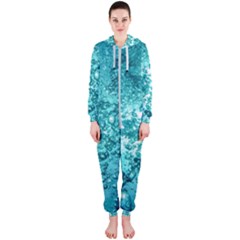 Nature Wallpaper Bubbles Water Bubbly Hooded Jumpsuit (ladies) by Wegoenart