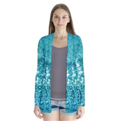 Nature Wallpaper Bubbles Water Bubbly Drape Collar Cardigan by Wegoenart