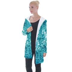 Nature Wallpaper Bubbles Water Bubbly Longline Hooded Cardigan by Wegoenart