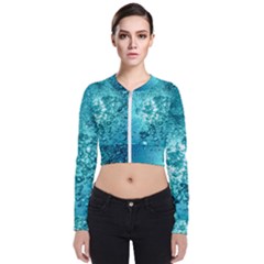 Nature Wallpaper Bubbles Water Bubbly Long Sleeve Zip Up Bomber Jacket by Wegoenart