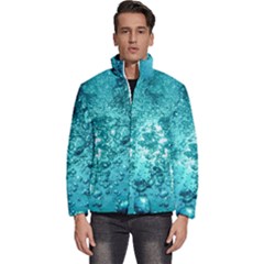 Nature Wallpaper Bubbles Water Bubbly Men s Puffer Bubble Jacket Coat by Wegoenart