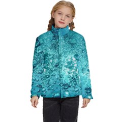 Nature Wallpaper Bubbles Water Bubbly Kids  Puffer Bubble Jacket Coat by Wegoenart