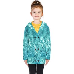 Nature Wallpaper Bubbles Water Bubbly Kids  Double Breasted Button Coat by Wegoenart