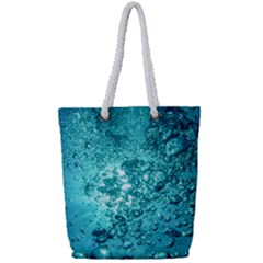 Nature Wallpaper Bubbles Water Bubbly Full Print Rope Handle Tote (small) by Wegoenart