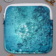 Nature Wallpaper Bubbles Water Bubbly Mini Square Pouch by Wegoenart