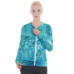 Nature Wallpaper Bubbles Water Bubbly Casual Zip Up Jacket by Wegoenart