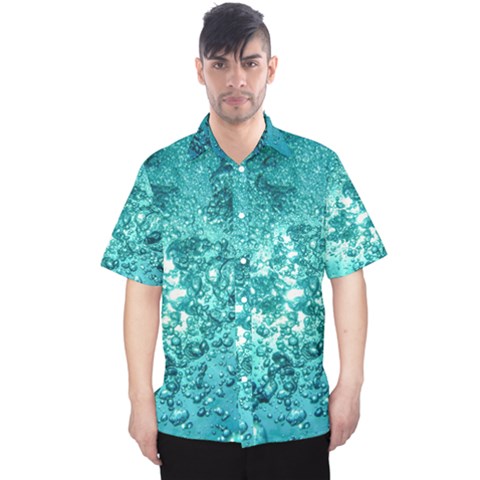 Nature Wallpaper Bubbles Water Bubbly Men s Hawaii Shirt by Wegoenart