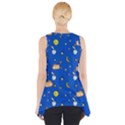 Cat Animals Sleep Stars Seamless Background Side Drop Tank Tunic View2